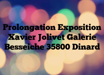 Prolongation Exposition Xavier Jolivet Galerie Besseiche 35800 Dinard