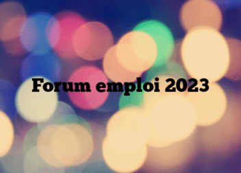 Forum emploi 2023